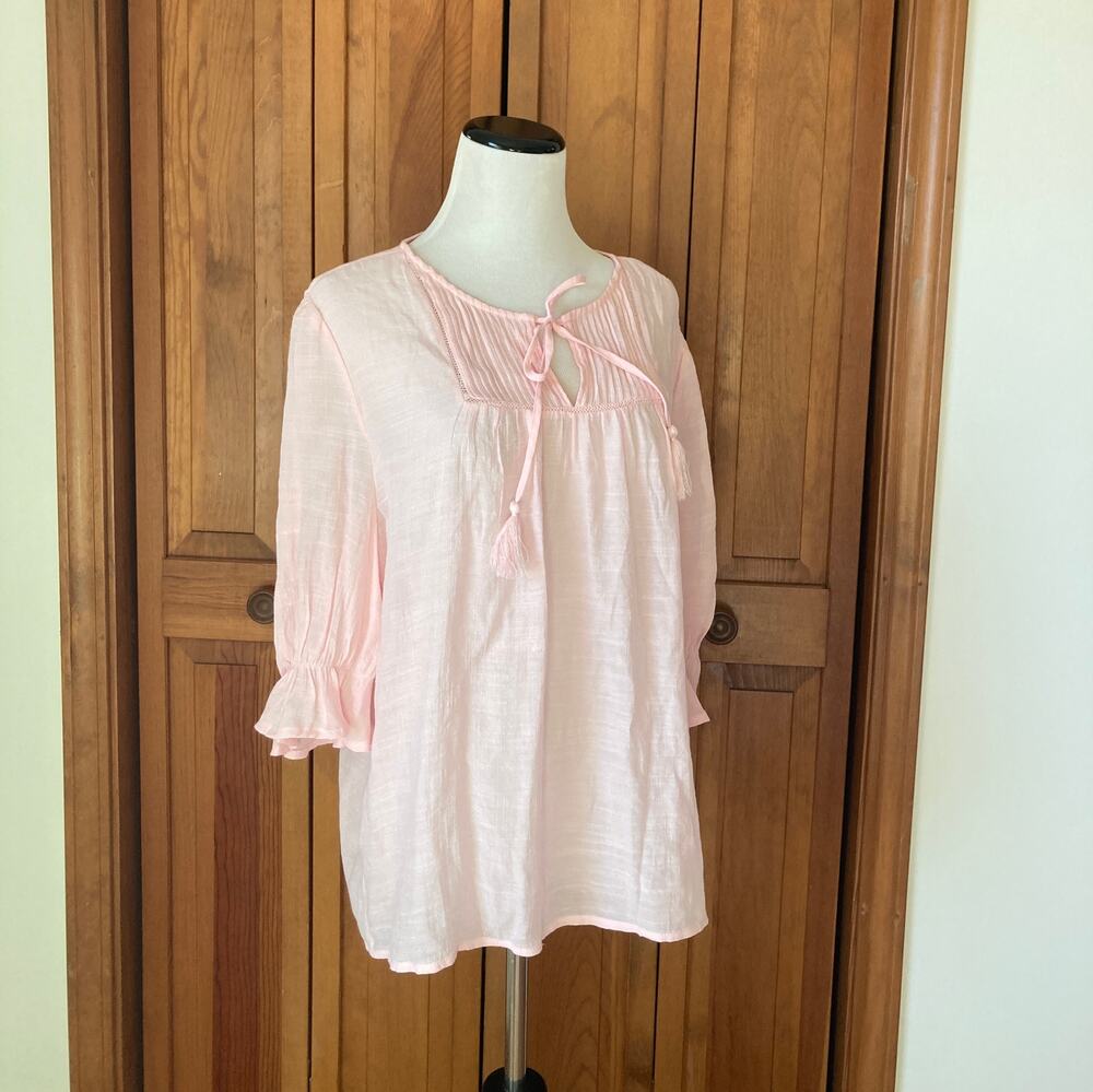 Zac & Rachel Pink Pullover Top, Size XL